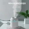 USB Mini Air Humidifier & Essential Oil Diffuser (250ML) - Ultrasonic, Mute Mist Maker with LED Color Lamp for Home & Car