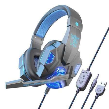 Wired Gaming Headphones With Microphone Overhead Headset