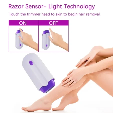 USB Rechargeable Laser Epilator for Painless Hair Removal on Body, Face, Legs, and Bikini Line - Professional Handheld Shaver