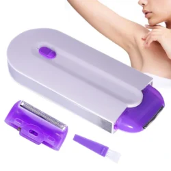 USB Rechargeable Laser Epilator for Painless Hair Removal on Body, Face, Legs, and Bikini Line - Professional Handheld Shaver