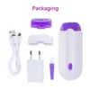 USB Rechargeable Laser Epilator for Painless Hair Removal on Body, Face, Legs, and Bikini Line - Professional Handheld Shaver