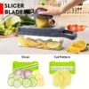 Multifunctional Kitchen Vegetable Chopper: Onion Slicer, Dicer, and Grater with Handle